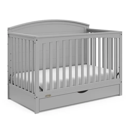 Miniatura 20 de Graco Bellwood - Cuna convertible 5 en 1 y cambiador con cajón (negro) - Certificado GREENGUARD Gold, cajón de almacenamiento de tamaño completo, se
