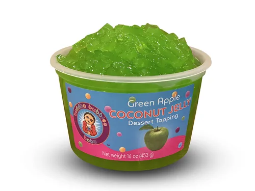 Miniatura 12 de Topping de postre de gelatina de coco prémium de Buddha Bubbles Boba (jalea de coco)
