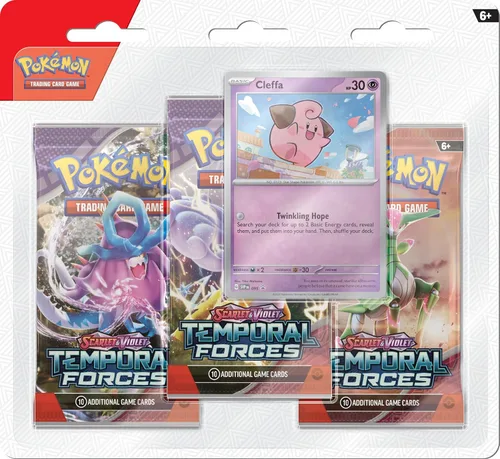 Pokémon TCG: Escarlata y violeta — Fuerzas Temporales de Tres Refuerzos Blister - Carácter aleatorio