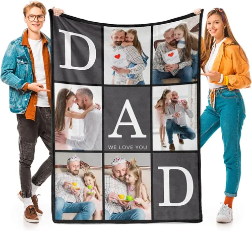 Miniatura 20 de Printwoo Mantas personalizadas con foto, manta de fotos personalizada, mantas personalizadas con imagen, regalos personalizados para mujeres