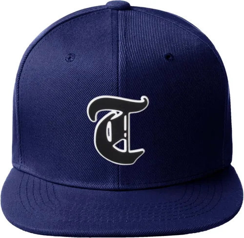 Miniatura 297 de Daxton Gorra clásica con visera de billete plano con letras del alfabeto inglés antiguo de la A a la Z