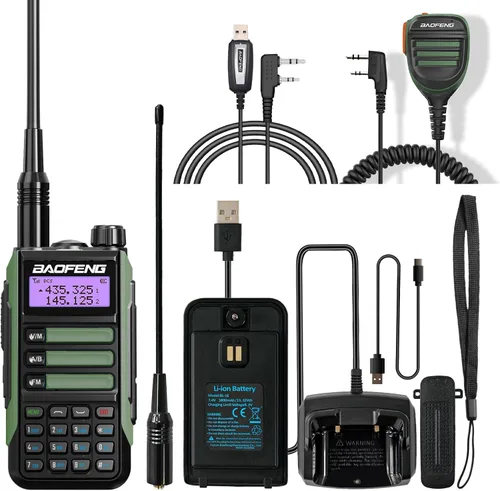 Miniatura 27 de BAOFENG Walkie Talkie UV-16R USB-C 10W con cable de programación Radio bidireccional impermeable de largo alcance de doble banda Radio portátil