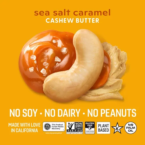 Miniatura 6 de Octonuts Mantequilla de anacardos con sal marina tostada y caramelo 16oz - Mantequilla de frutos secos pura y cremosa - Alimentos deliciosos - Sin