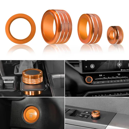 Miniatura 8 de Accesorios para Toyota Tundra 2025 2022-2024 Sequoia 2023-2025 Cubierta de la perilla de la consola central, modo de conducción, tapa de inicio