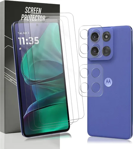 Miniatura 35 de Paquete de 3+2 protectores de pantalla de vidrio templado para teléfono (2a) / (2a) Plus con protector de lente de cámara, dureza 9H, película
