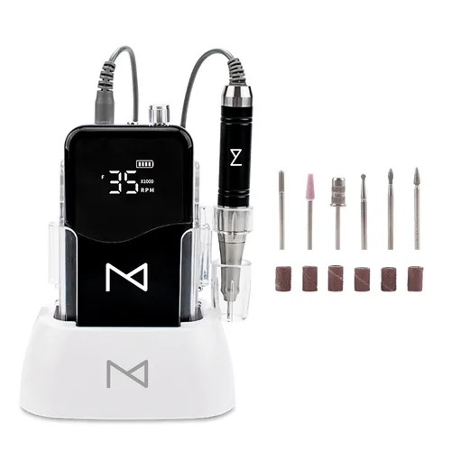 Miniatura 11 de M Mase - Taladro Profesional de Uñas - Lima de Uñas 2 en 1 Sin Núcleo - Eléctrico, Inalámbrico, 35000 RPM, Pantalla HD - Taladro Eléctrico de Uñas