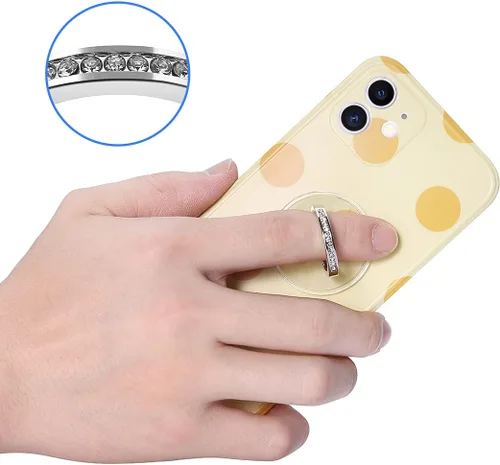 Miniatura 5 de Soporte de anillo transparente para teléfono celular Soporte para anillo de teléfono Soporte de anillo de dedo de agarre de dedo Soporte