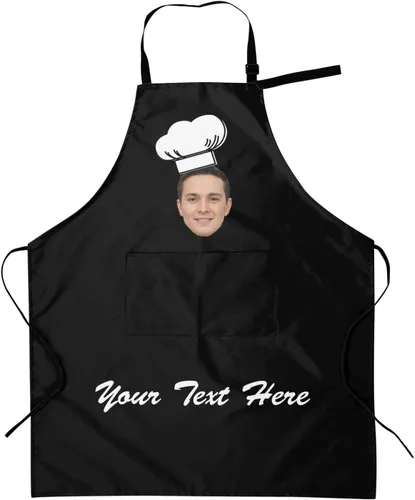 Miniatura 13 de Delantal personalizado para mujeres y hombres, delantal de cocina personalizado con bolsillos, delantales de chef personalizados