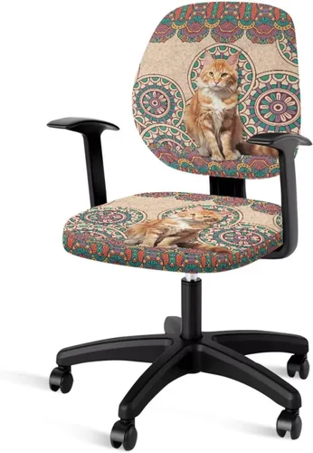 Miniatura 31 de Talayituse - Funda para silla de oficina o computadora con estampado de estrellas de playa, funda de asiento dividida elástica, extraíble y lavable