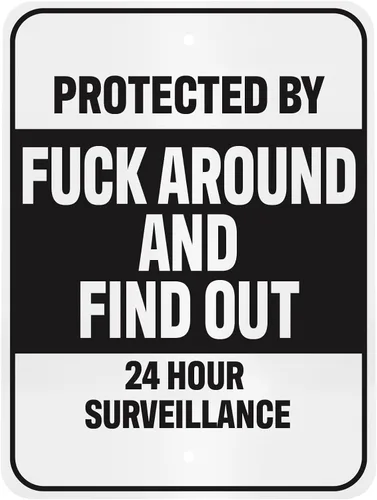 JennyGems Fuck Around and Find Out Yard Sign, FAFO, divertida decoración de cueva de hombre de garaje, regalos de humor sarcástico, 9 x 12 pulgadas