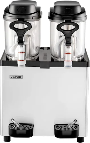 Miniatura 8 de VEVOR Máquina comercial para granizar, 6 L x 2 tanques 50 tazas Margarita, 700 W 110 V batido de acero inoxidable congelado máquina perfecta