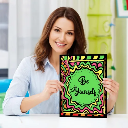Miniatura 4 de Yeaqee 36 pósteres de terciopelo mullido para colorear, 8 x 10 pulgadas, citas inspiradoras, póster de terciopelo positivo, ideal para manualidades