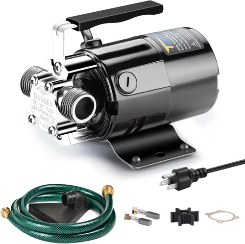 Miniatura 8 de Trupow 1/10HP 330GPH mini bomba eléctrica portátil de transferencia del sumidero de 115 voltios con interruptor de encendido/apagado (solo bomba)