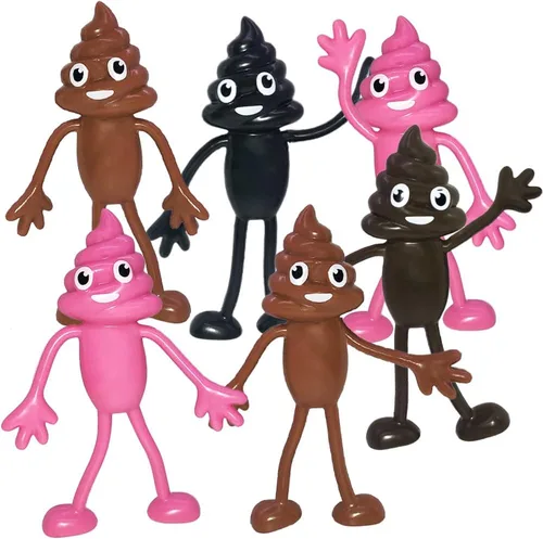 ArtCreativity Juguetes flexibles para excrementos – Juego de 12 figuras flexibles para caca para niños, juguetes para aliviar el estrés,