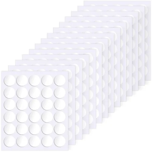 Masilla para pósteres, 420 unidades de tachuelas adhesivas de 0.79 pulgadas, doble cara extraíble transparente, de montaje redondo, reutilizable,