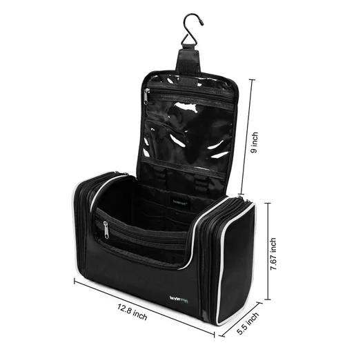 Miniatura 5 de Bolso Lavievert para artículos de tocador, gran capacidad, Negro