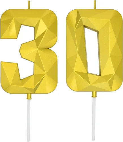 Miniatura 140 de DERVENTA Velas de cumpleaños con números grandes, 3D, color rosa, 3.7 pulgadas, decoración para tartas de fiesta, 1 pieza (número 3 rosa)