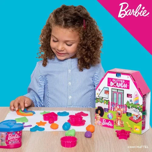 Miniatura 2 de Lisciani Giochi 88850 Barbie Glitter Masa Multipack 5 Tarros