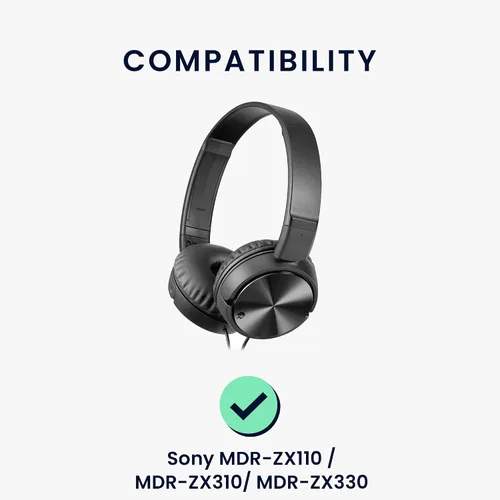 Miniatura 2 de kwmobile Almohadillas compatibles con Sony MDR-ZX110 / MDR-ZX310 - 2 x repuesto para auriculares, color blanco