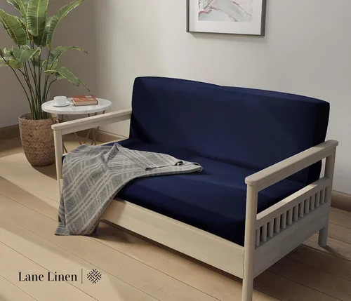 Miniatura 2 de LANE LINEN Fundas para futón de tamaño completo, fundas elásticas 100% algodón, funda de colchón de tamaño completo para sofá cama de futón, funda