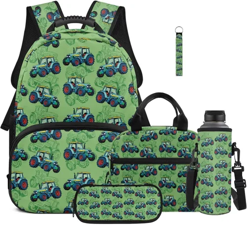Miniatura 15 de Bulopur Eagle American Flag Print Kids Backpack Boys Elementary School 17 Inch Bookbag With Lunch Bag Water Bottle Holder Keychain Pencil Case 5