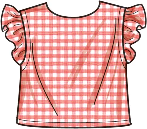 Miniatura 6 de Simplicity Vestido para niños y niñas, top corto y pantalones sin botones, paquete de patrón de costura, código de diseño S9761, tallas 3-4-5-6