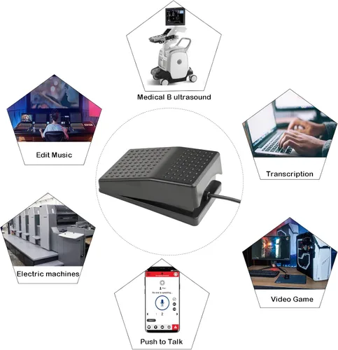 Miniatura 5 de iKKEGOL Interruptor de pie USB actualizado con un solo pedal de control mecánico Mapa Teclado de ratón Combinación de teclas de acceso rápido