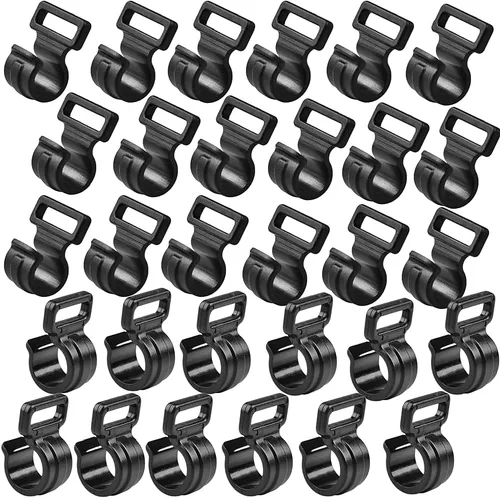 30 clips para poste de tienda, clips C para tienda de campaña, clips de fijación para poste de tienda de campaña al aire libre, toldos, tiendas de