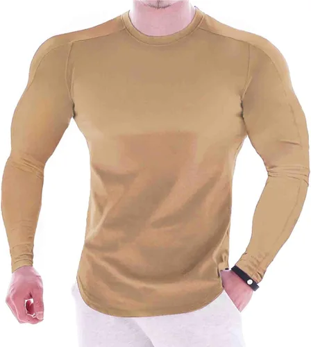 Miniatura 11 de Camisas de compresión atléticas de manga larga para hombre, capa base, camisa de entrenamiento atlético, camisas de compresión, camisetas deportivas