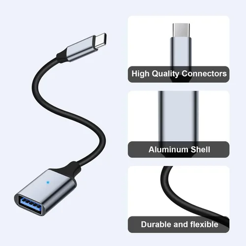 Miniatura 8 de Adaptador USB C a USB 3.0 [2 unidades], tipo C macho a USB hembra OTG cable Thunderbolt3 a USB adaptador compatible con iPhone 16 Pro Max/16