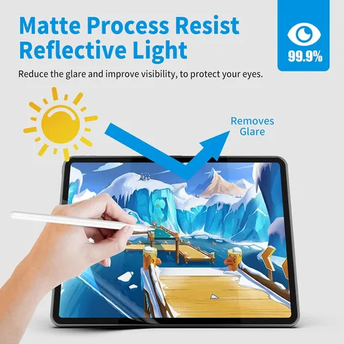 Miniatura 9 de Paperlike - Protector de pantalla para iPad Pro 12.9, poliéster mate, para dibujar, sin reflejos y textura de papel, compatible con Apple Pencil