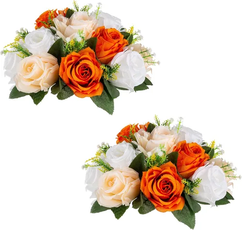 Miniatura 9 de Centros de mesa de flores para mesas de boda: decoraciones de mesa de Halloween, bolas de flores negras, centros de mesa para compromiso, ceremonia