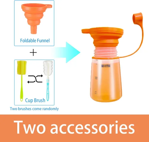 Miniatura 5 de Botellas de chorro para condimentos para salsas de plástico – (2 piezas, 6 onzas) botellas de ketchup con parte superior para pintar líquidos