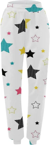 Miniatura 4 de Pantalones de chándal Estampado navideño para mujer rectos, cintura alta, elásticos, sueltos, básicos
