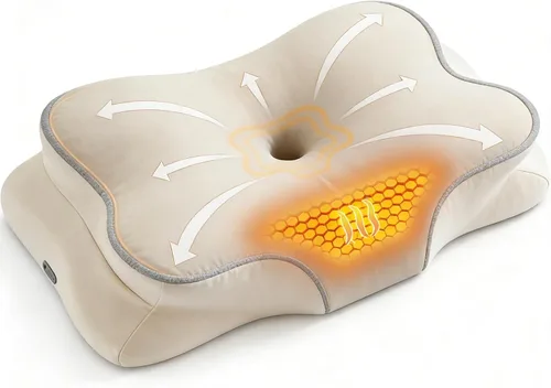 Miniatura 13 de Almohada cervical para el cuello, almohada ergonómica para dormir de lado para el soporte del cuello, almohadas de espuma viscoelástica refrescante