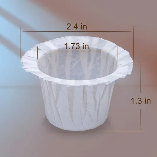 Irmidi 300 filtros de café desechables compatibles con cafeteras Keurig de una sola porción 1.0 y 2.0, uso con cápsulas de café reutilizables K Cup