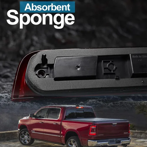 Miniatura 8 de Tercera luz de freno LED de repuesto para RAM 1500 2019 2020 2021 2022 2023 2024 RAM 1500 Pickup LED rojo 3er centro de freno de montaje alto