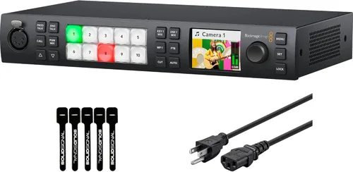Miniatura 6 de Blackmagic Design ATEM 1 M/E Constellation HD - Conmutador de producción en vivo con cable de alimentación de 6 pies y paquete de 5 bridas de cable