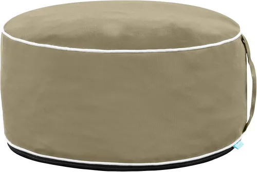 Miniatura 24 de QILLOWAY Otomana inflable para exteriores para patio, puf redondo impermeable, reposapiés inflable, reposapiés al aire libre para piscina, jardín