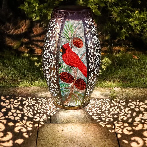 Miniatura 10 de Lámpara Solar de Colibrí Larekook para Exteriores Impermeable, Lámpara Colgante Grande de Metal de 13" Decorativa, Luces Solares de Colibrí