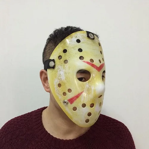 Miniatura 4 de COSTOYFUN Máscara para disfraz de Halloween, máscara de terror, máscara de disfraz de cosplay, máscara de fiesta de máscaras Amarillo