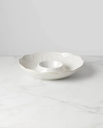 Miniatura 2 de Lenox French Perle Bandeja para Chips y Dip, Blanco