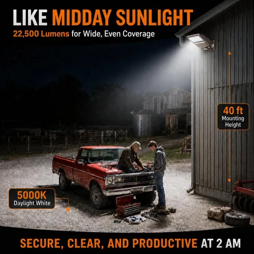 Miniatura 3 de ledmo Luz LED de estacionamiento de 100 W/120 W/150 W, 22500 lm, súper brillante, regulable, para exteriores, con sensor 3 en 1 con fotocélula
