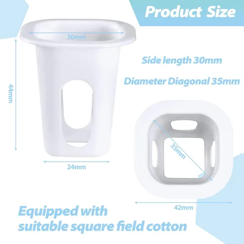Miniatura 2 de Hoolerry El kit de sistema de cultivo hidropónico de 100 piezas incluye 50 cestas de cultivo hidropónicas y 50 esponjas cuadradas, iniciador