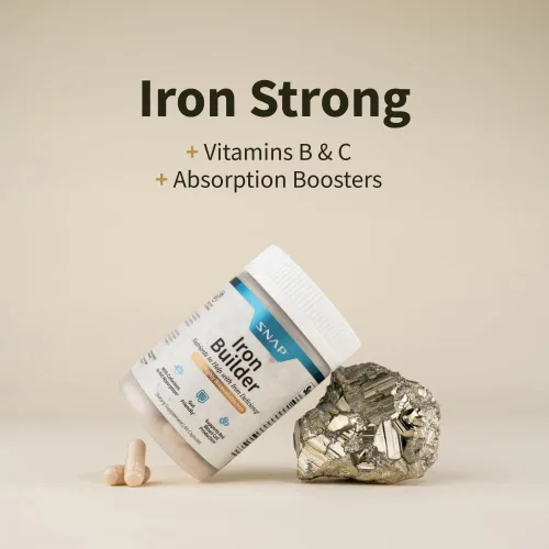 Miniatura 7 de Snap Supplements Suplementos naturales de hierro constructor, píldoras de hierro de 21 mg para aumentar la energía, el metabolismo y la digestión