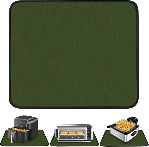 Miniatura 21 de Alfombrilla resistente al calor para freidora de aire, freidora profunda, horno, almohadillas calientes negras de 12 x 14 pulgadas para protector