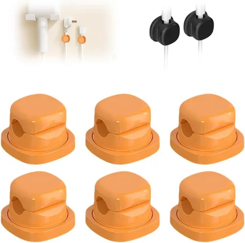Miniatura 7 de Organizador de cable magnético, clips magnéticos para cable de escritorio, rotación de 360°, organizador de cables para mesita de noche, escritorio