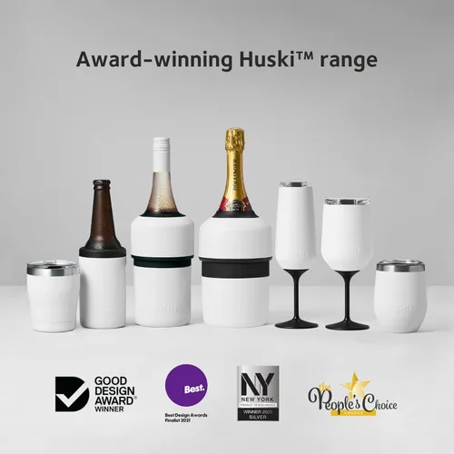 Miniatura 7 de Huski Vaso de vino 2.0 NUEVO Diseño galardonado con tallo desmontable Copa de vino de acero inoxidable de alta calidad con tapa, vaso