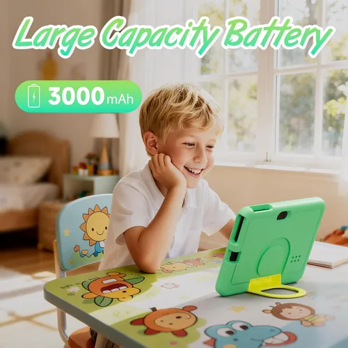 Miniatura 4 de Tablet para niños, tableta Android de 7 pulgadas para niños, 4GB RAM 32GB ROM expansión 1TB, tabletas para niños pequeños con control parental, Verde
