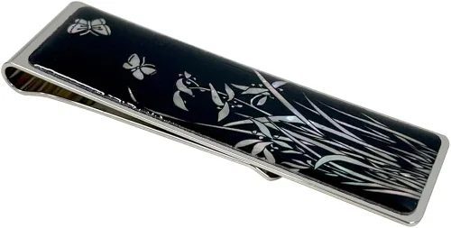 Miniatura 3 de Cartera con clip para dinero de madre perla para tarjetas de crédito, de acero inoxidable, colección de regalos